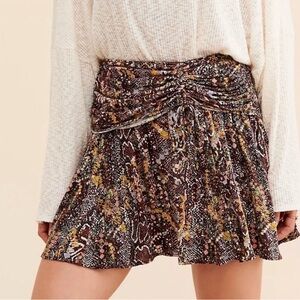 Free People | Saturday Sunday Brown Snake Skin Print Skirt